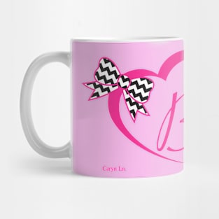 Big sister - Heart and Chevron Bow Mug